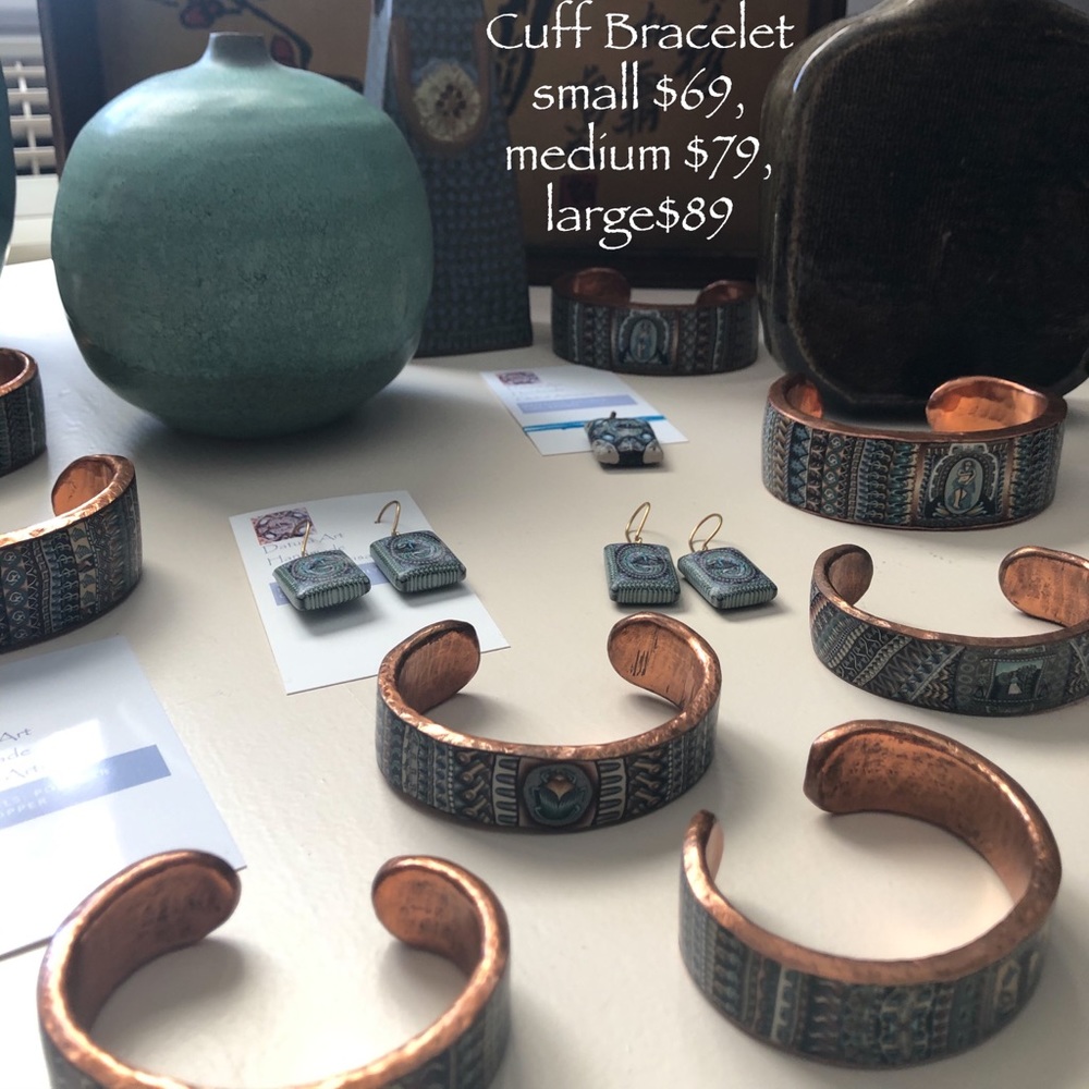 Datura Art Handmade Global Artisans Copper Cuffs - Picture 1 of 14
